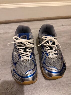 Bottega Veneta Silver & Blue Kids Lace-Up Sneakers